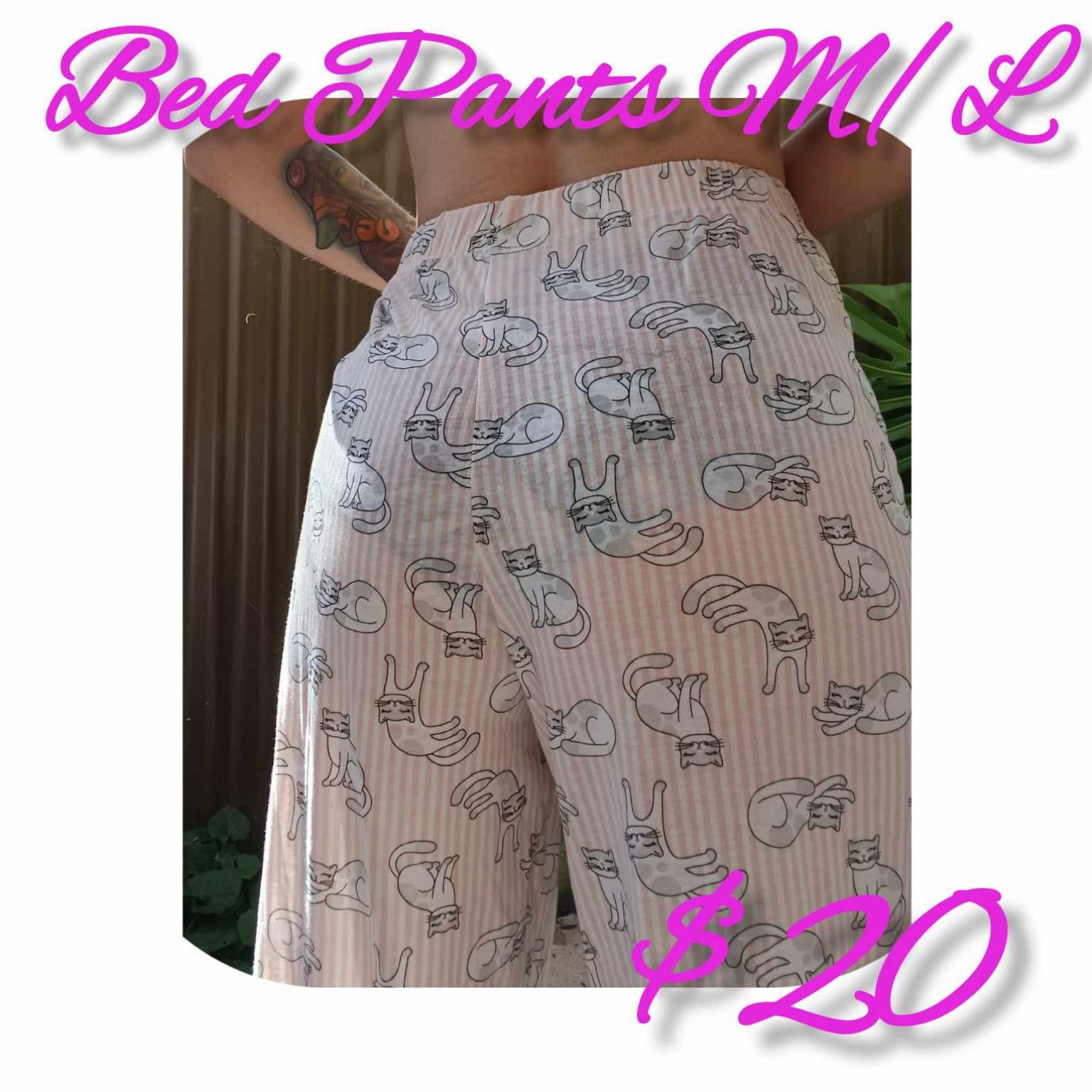 Kitty cat L bed pants