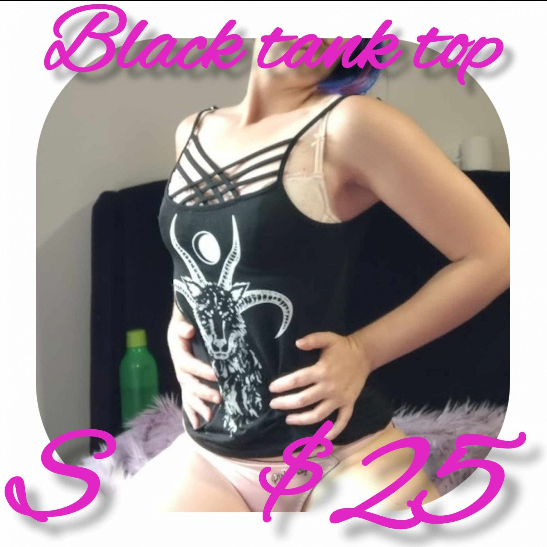 Black satanic singlet S