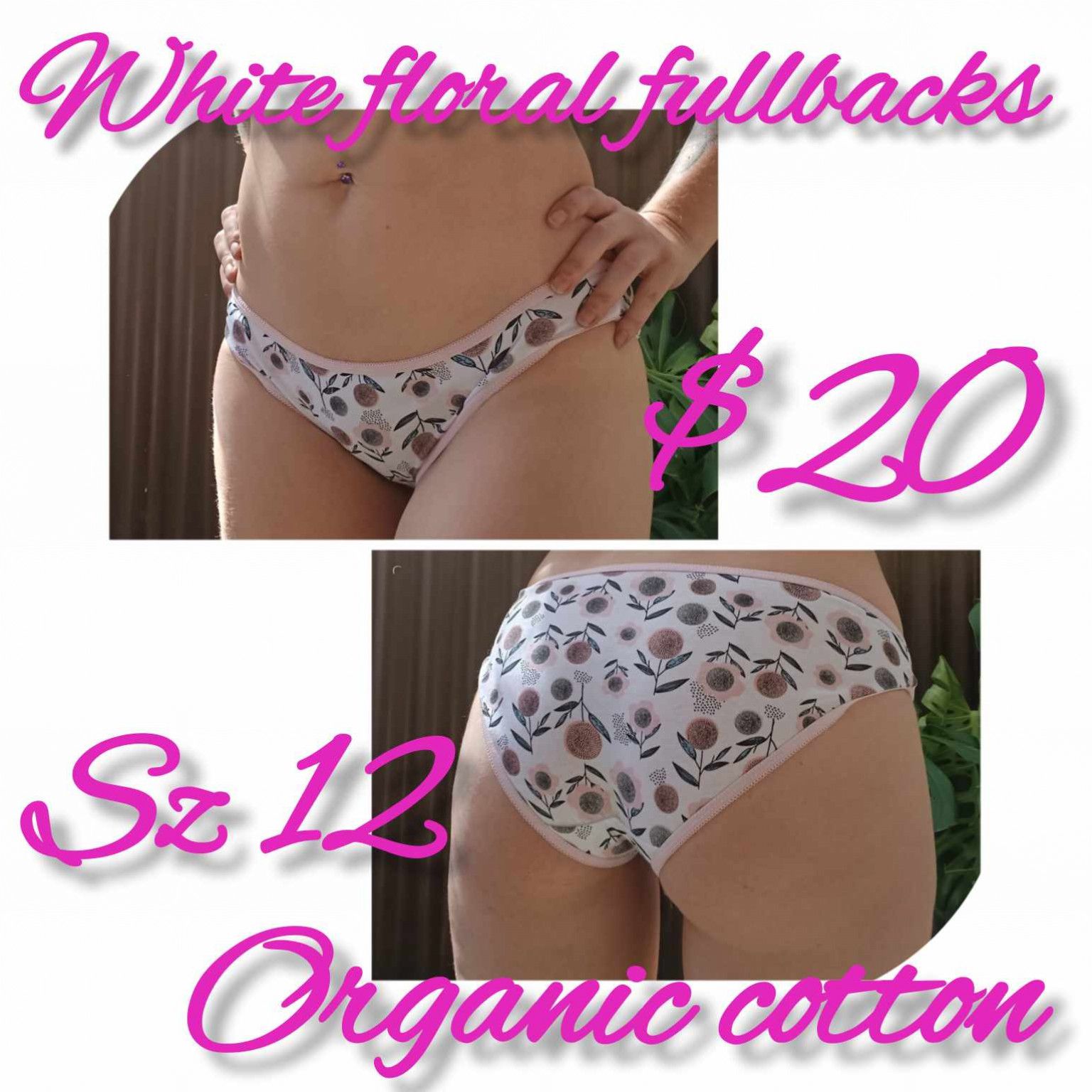 white floral organic cotton panties 12