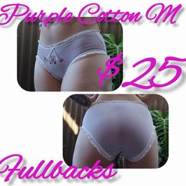 Purple cotton fullbacks teddy bears M