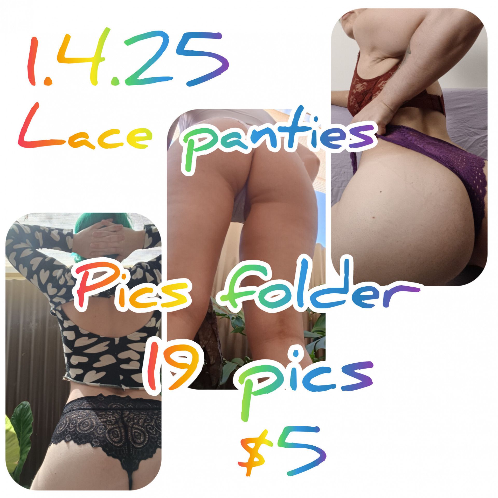 1425 Lace panties booty tease  x19pics