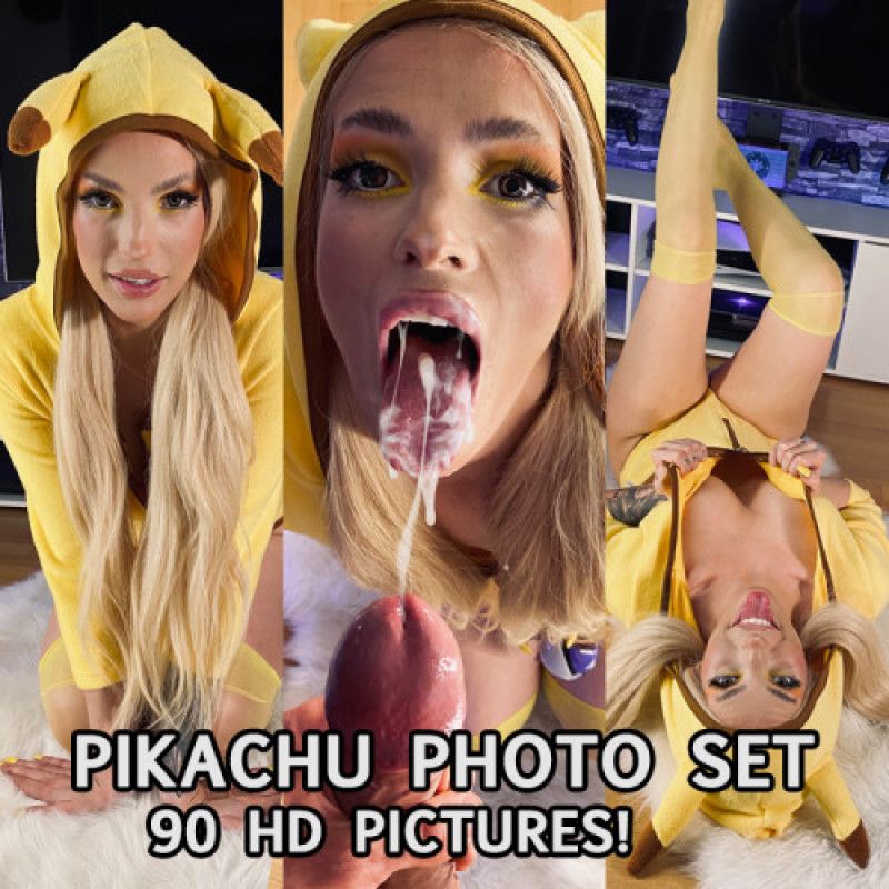 Pikachu Girl Cosplay Ahegao HD Photo Set