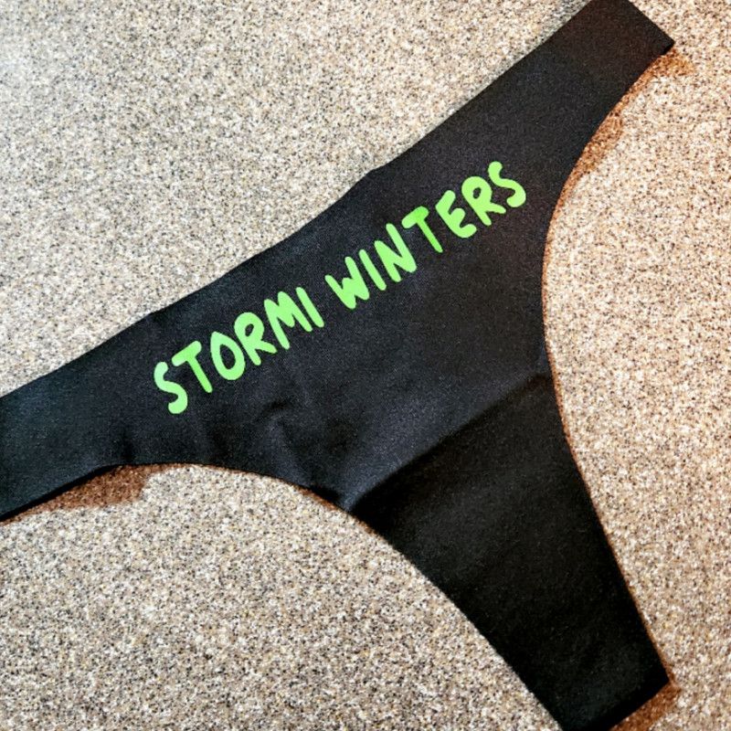 STORMI WINTERS BLACK THONG