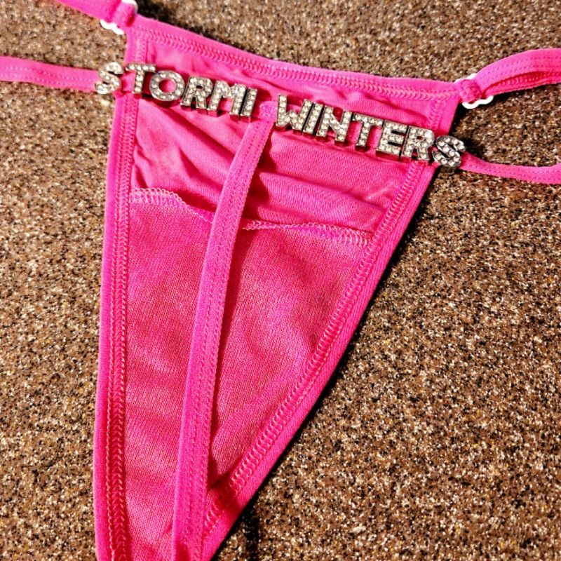 RHINESTONE STORMI WINTERS G STRING