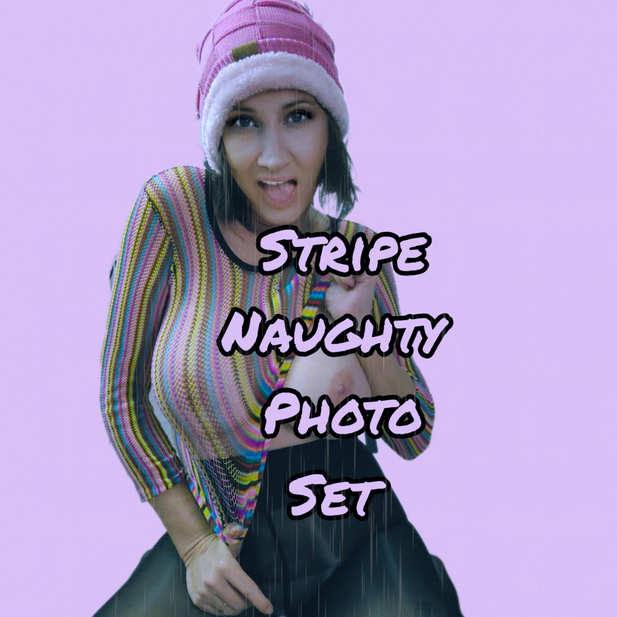 NAUGHTY STRIPE LARGE PHOTO SET