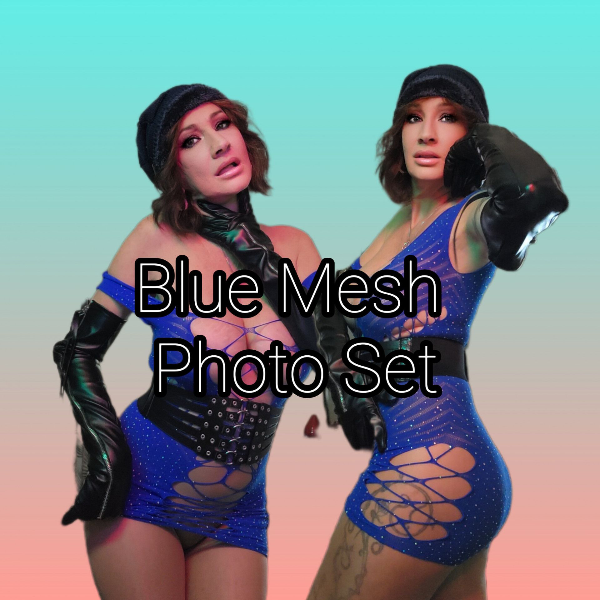 BLUE MESH PHOTO SET