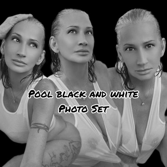 POOL BLACK AND WHITE PHOTO SET