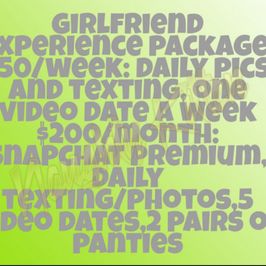 Girlfriend experience one month package