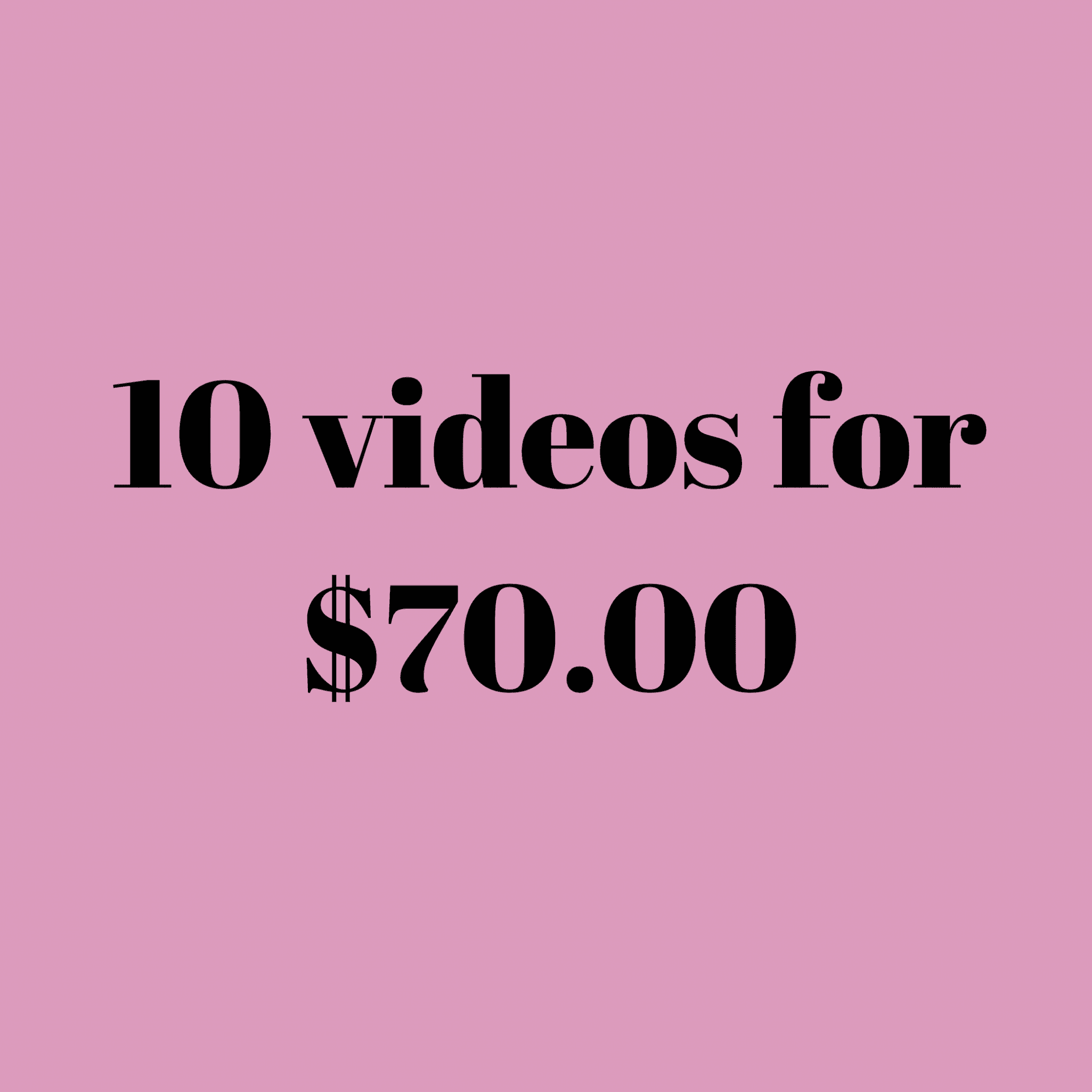 Bundle Video Sales!!!