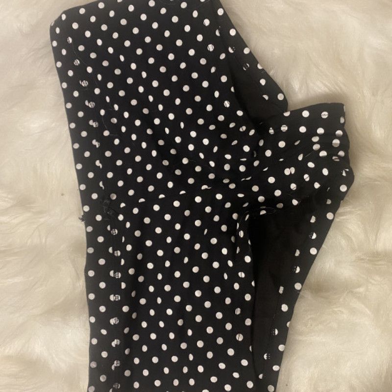 Worn poka dot panty