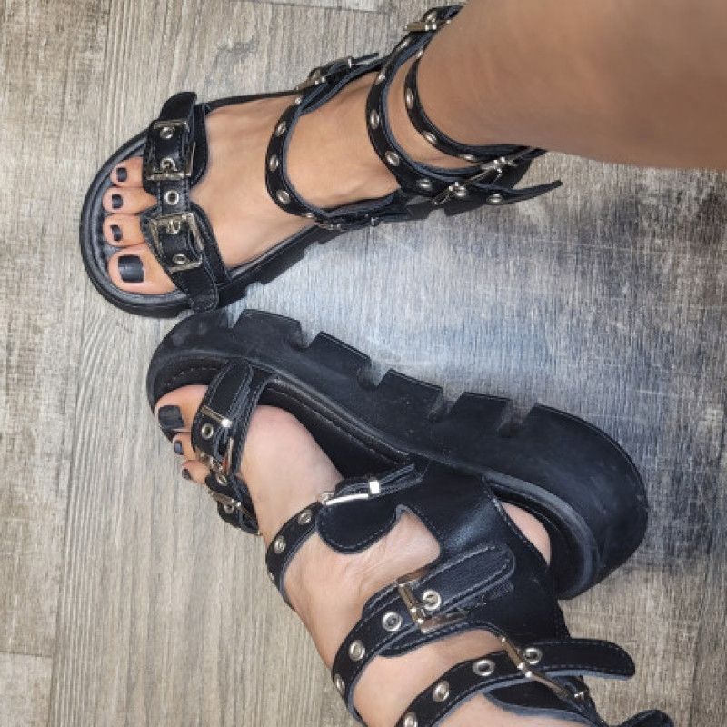 Grunge punk gladiator sandals