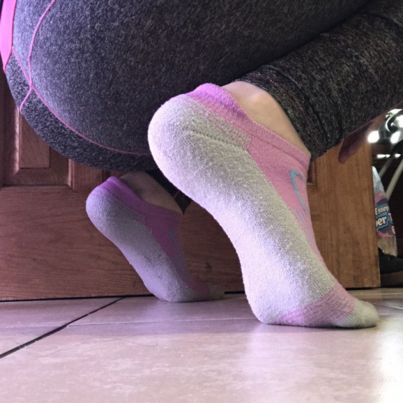 Pink blue and gray Softsole Socks