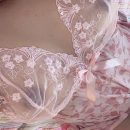 Pink flowered babydoll with thong