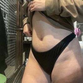 SMELLY Black High Waist Thong Panties