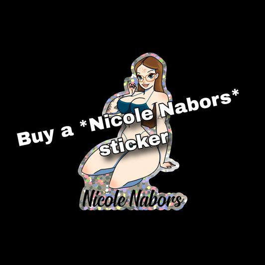 Nicole Nabors glitter sticker