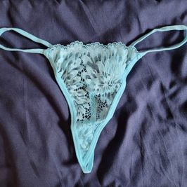 Blue Naughty Neon G String Panty