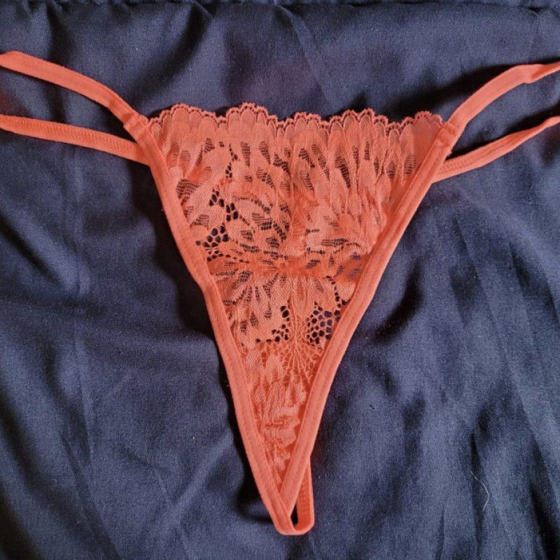 Orange Naughty Neon G String Panty