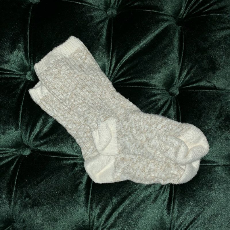 Beige Wool Socks