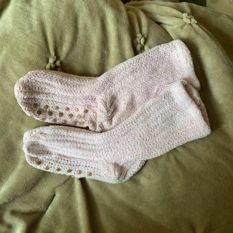 Pink Knit Spa Socks