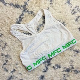 white cotton sports bra