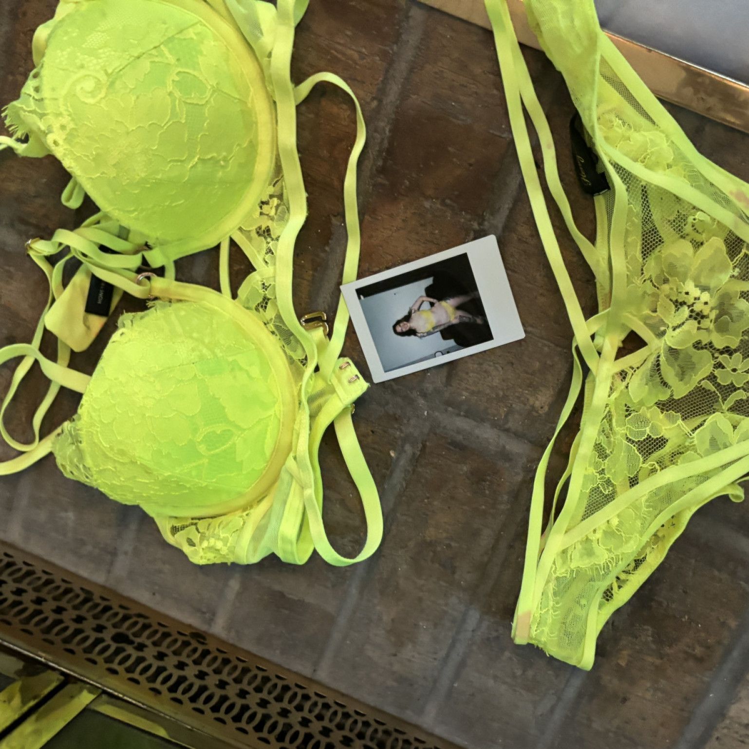 Neon yellow Honey Birdette Lingerie Set