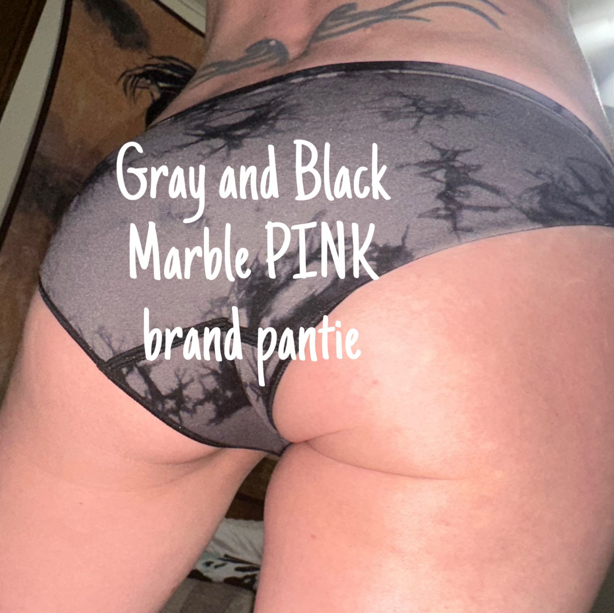 PINK brand used marble panties