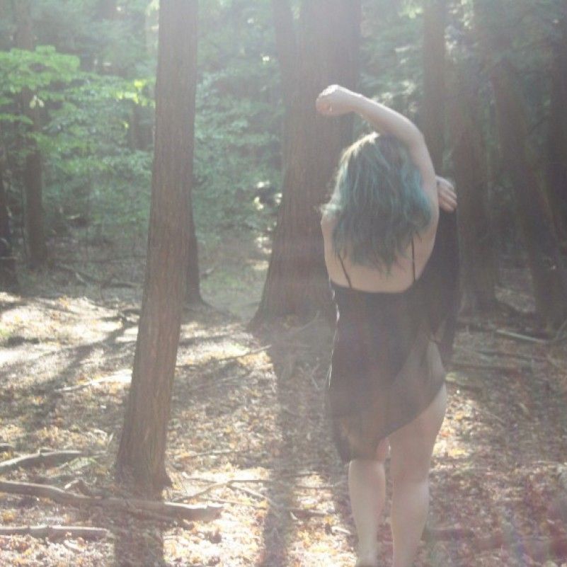 Naked in the woods