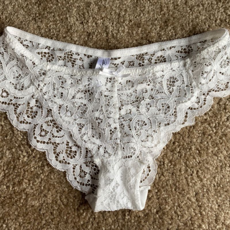 White lacy panties