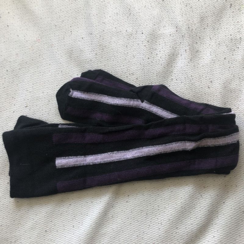 Plus size purple knee high socks