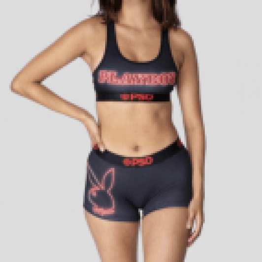 Playboy  RHD Neon  Sports Bra  L  BLACk