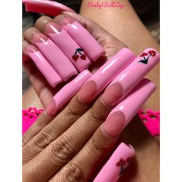 38 Pics: Pink French Valentines Day Nails