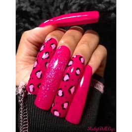 38 Pics: Hot Pink Leopard Nails