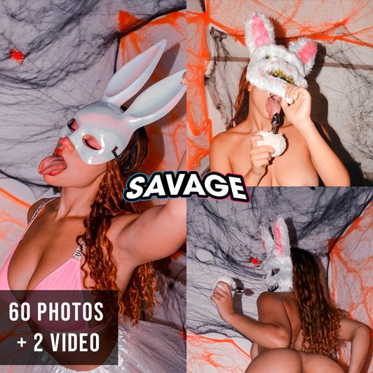 Special Halloween photo set with anal plug