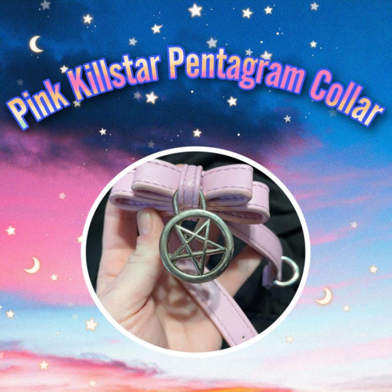 Pink Killstar Pentagram Collar