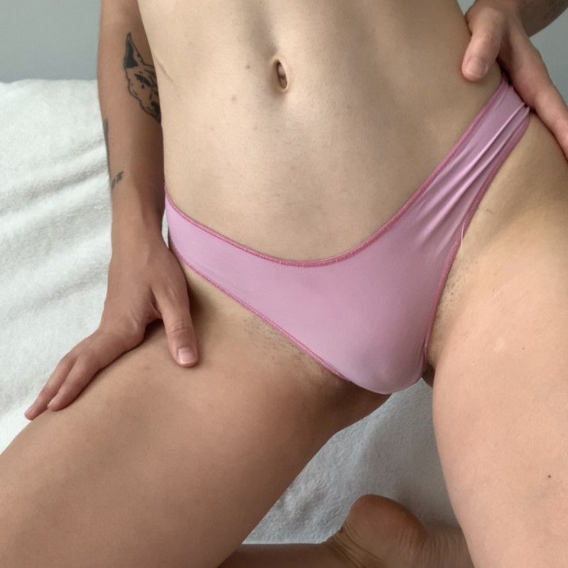 My worn pink panties