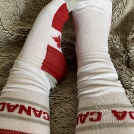 Canadian Snow Romp Worn Socks