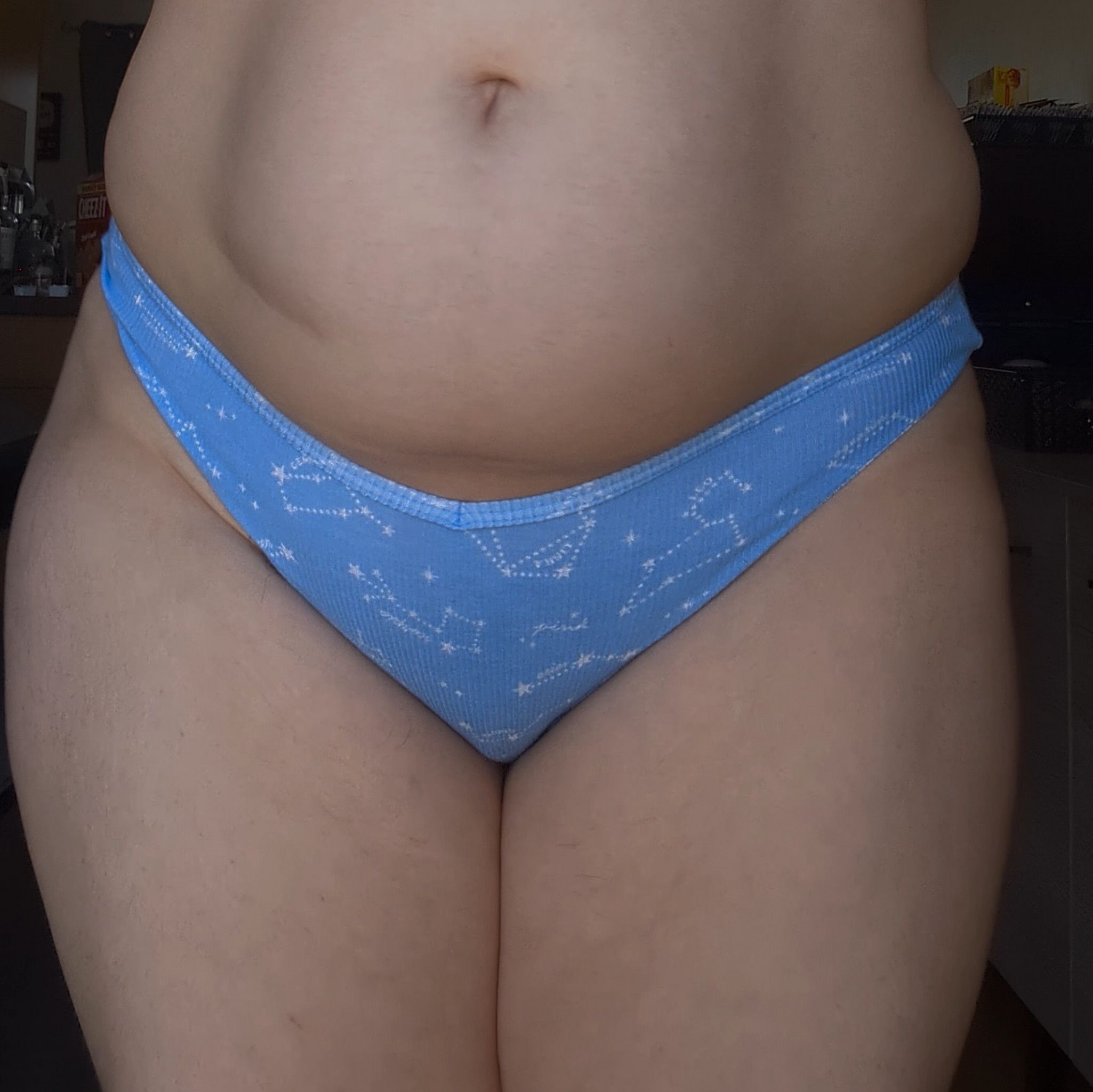 Baby blue star cheeky panties