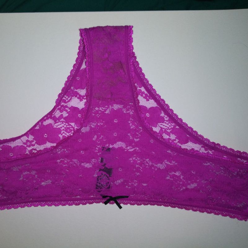 Magenta lace panties