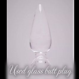 Used glass butt plug