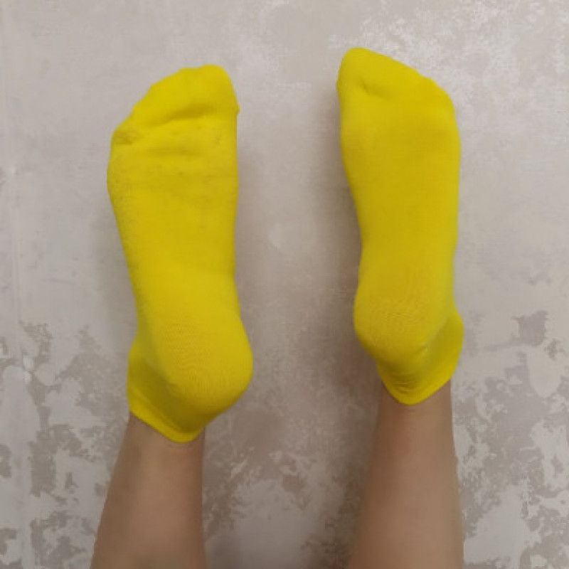 Ultra neon yellow socks