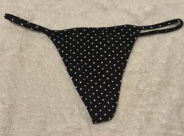 Black polka dot VS thong