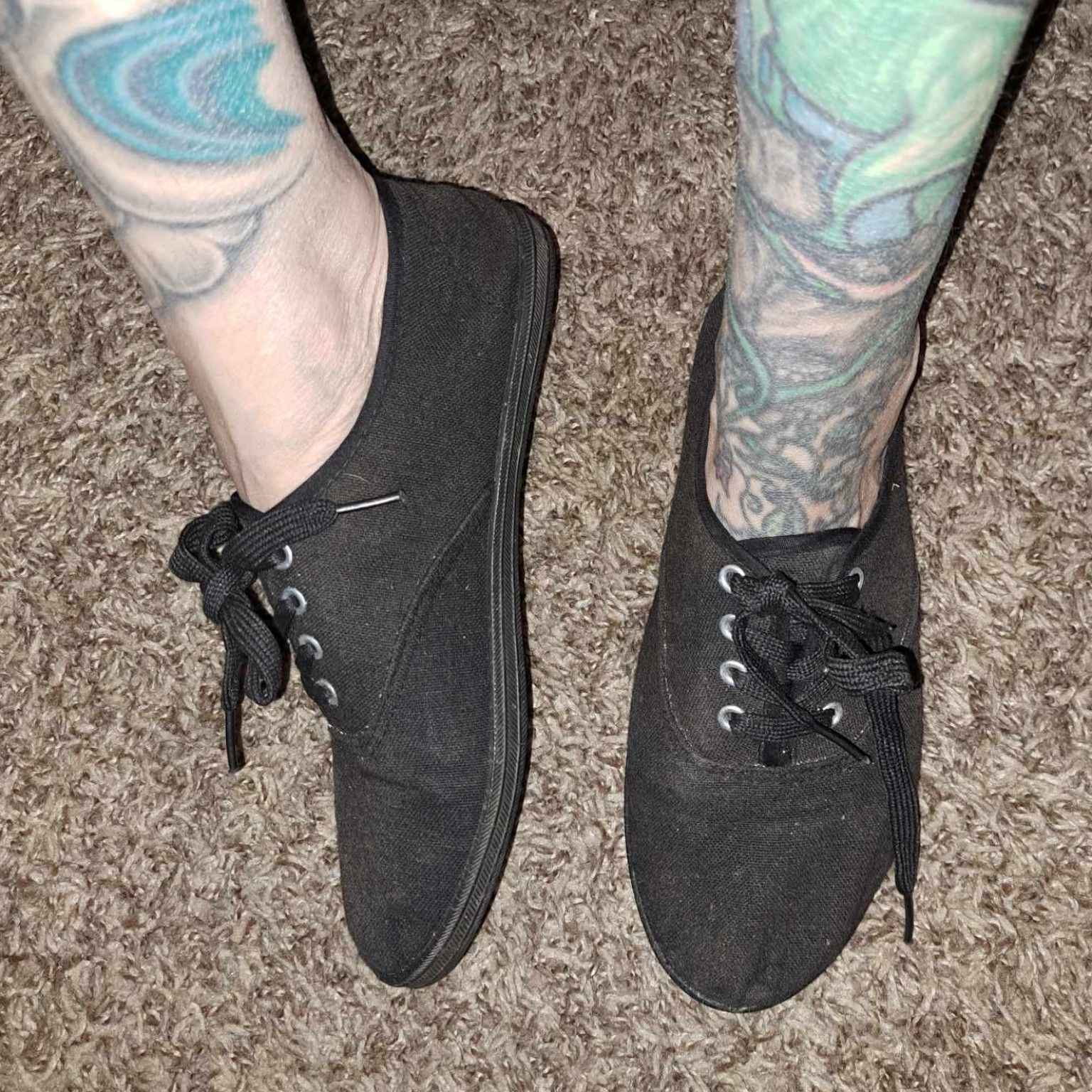 Black Faux Keds Shoes