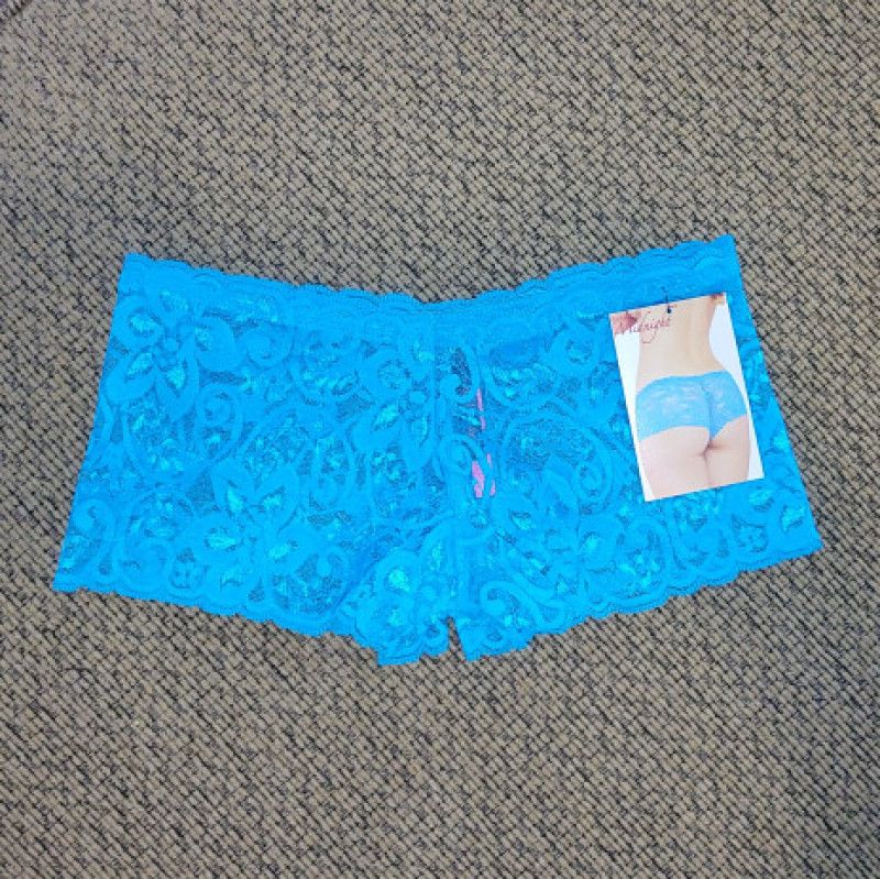 Turquoise Lace Boyshort