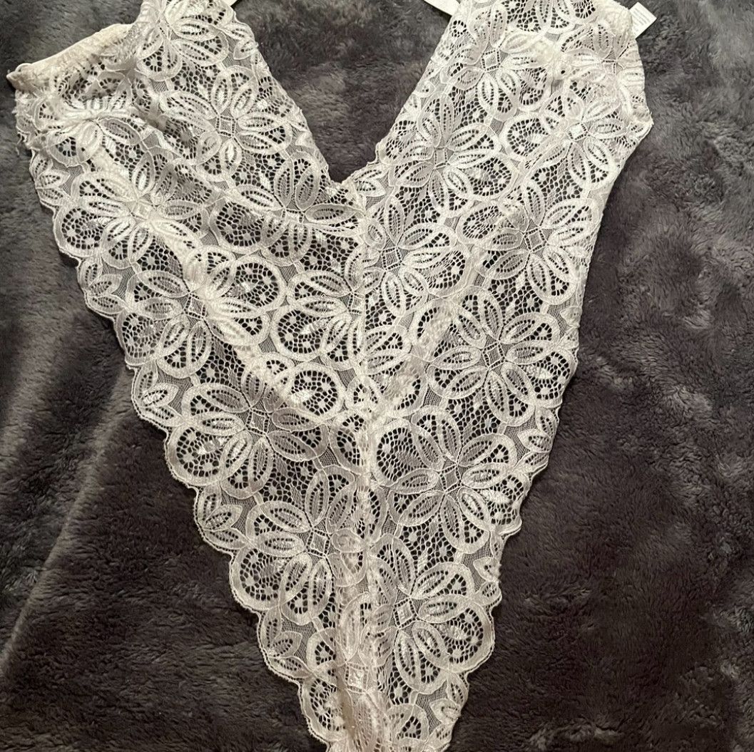 White Lace Wedding Night Leotard