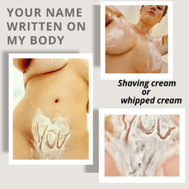 My  body : your name in Shaving Cream Photo Set