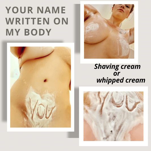 My  body : your name in Shaving Cream Photo Set