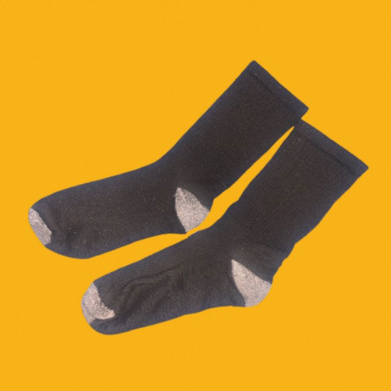 Black And Grey Basic Socks