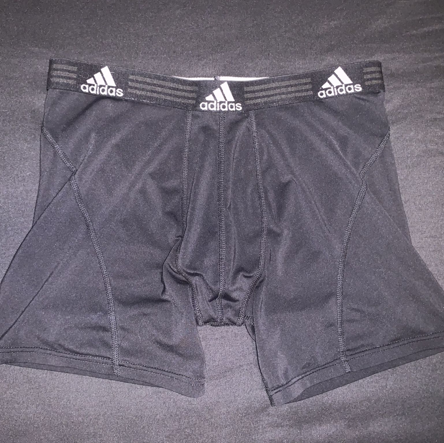 Black Adidas Boxer Briefs with Black Trim