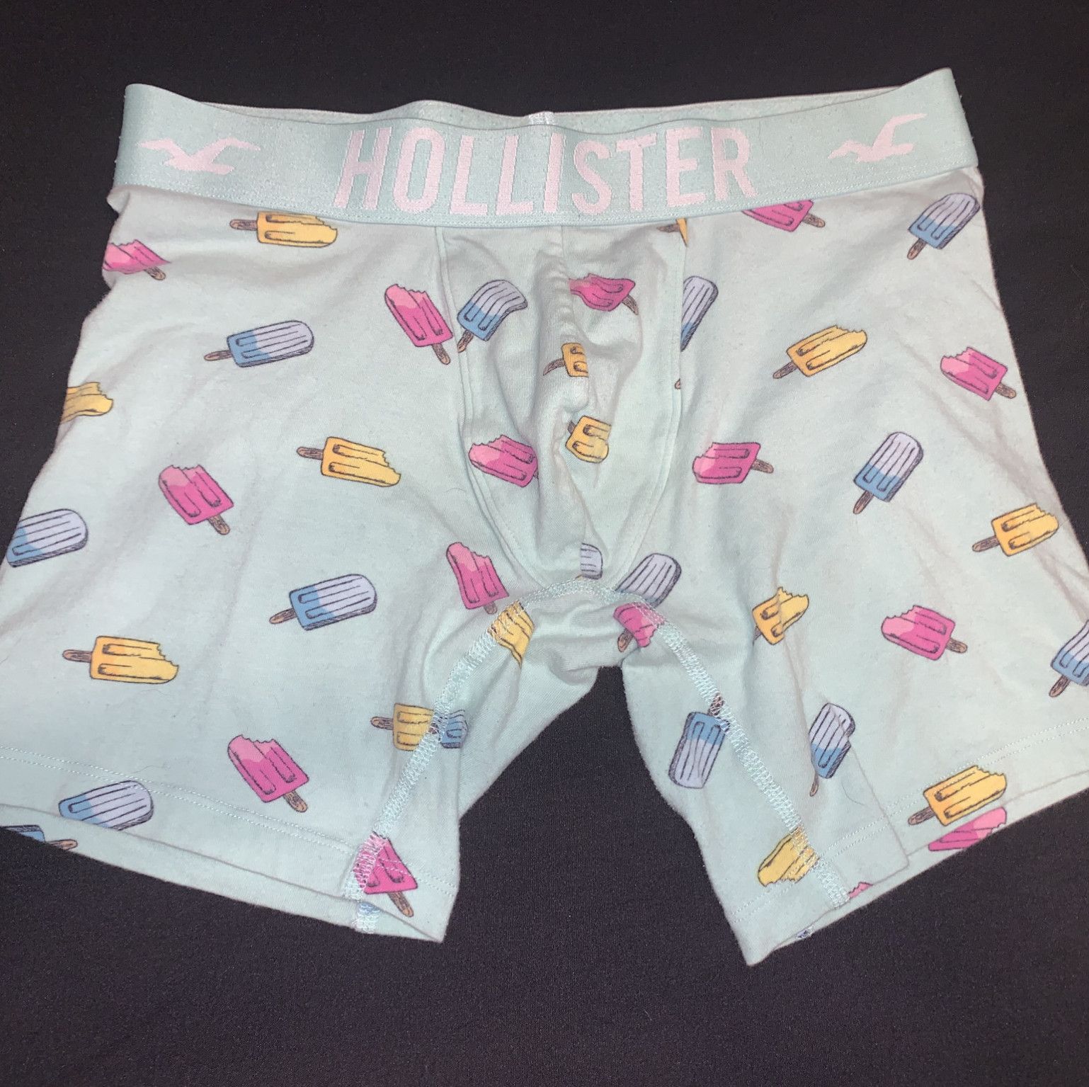 Light Blue Hollister Boxer Briefs with Popsicle Designs