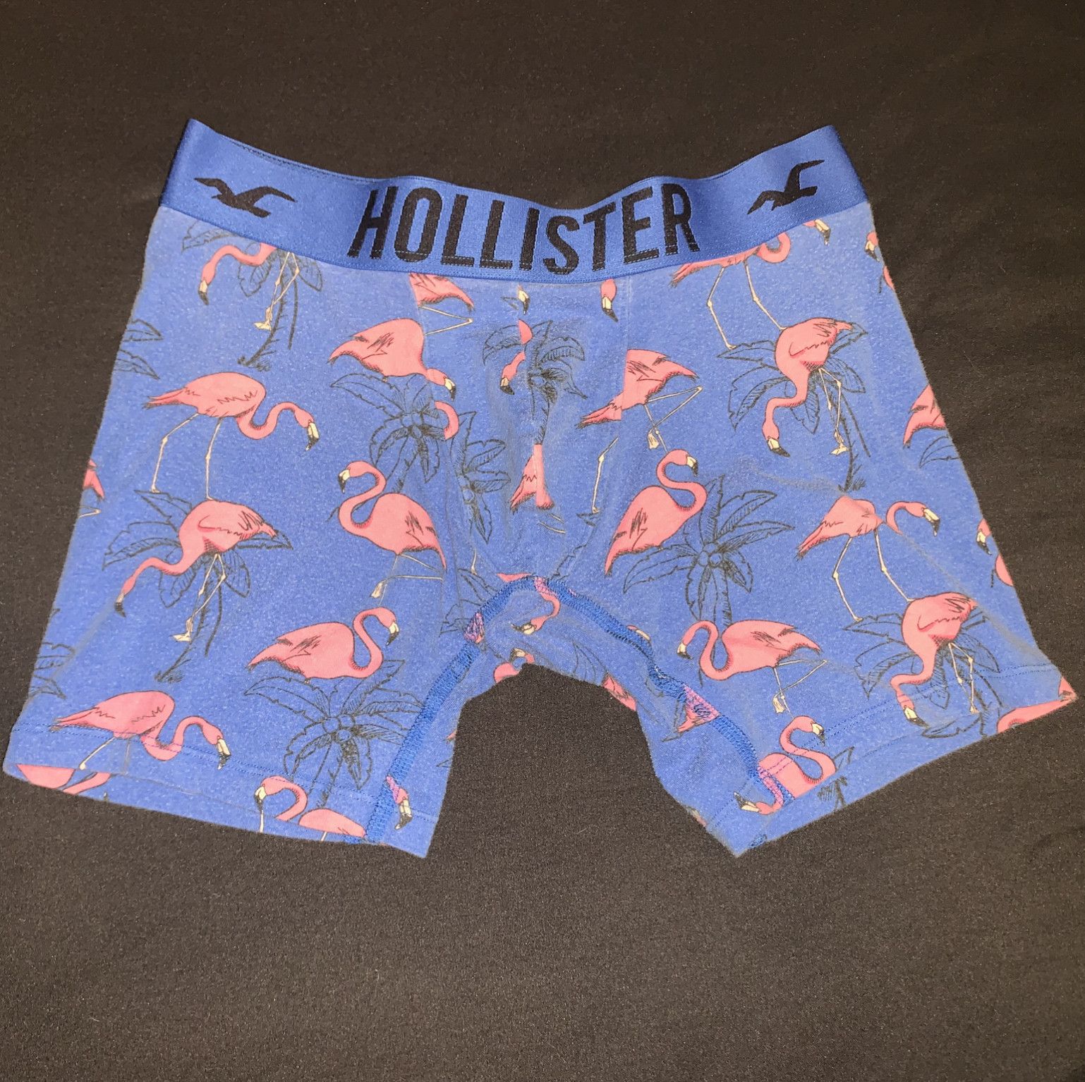 Dark Blue Hollister Boxer Briefs with Flamingos